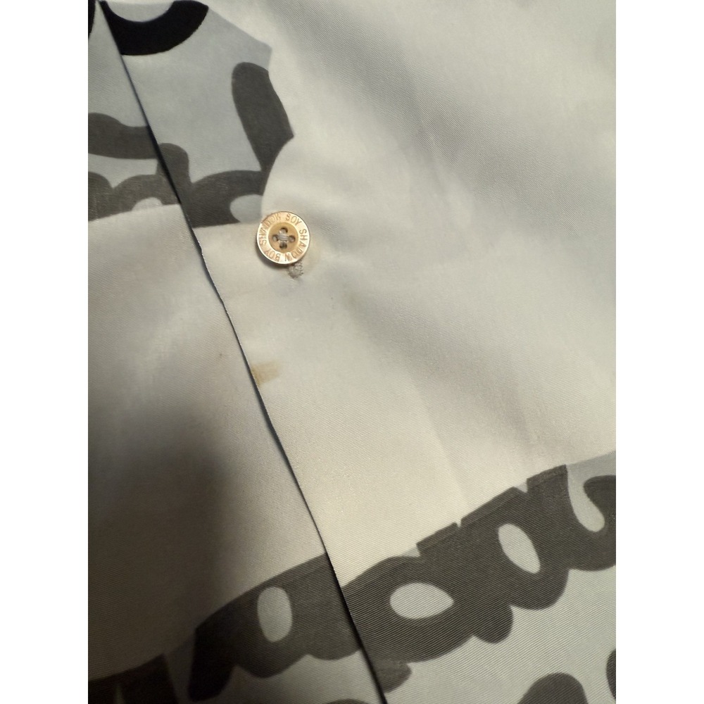 Diss Shadow‎ Boy Vintage Y2K Short-Sleeve Button-Down Shirt Streetwear Hip-Hop M - Picture 6 of 7